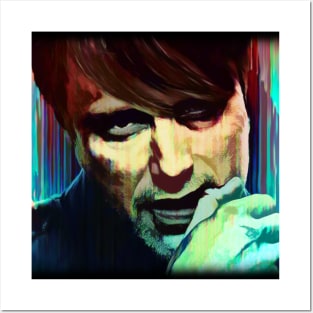 Hannibal Retro Psychedelic Drip Paint Poster Posters and Art